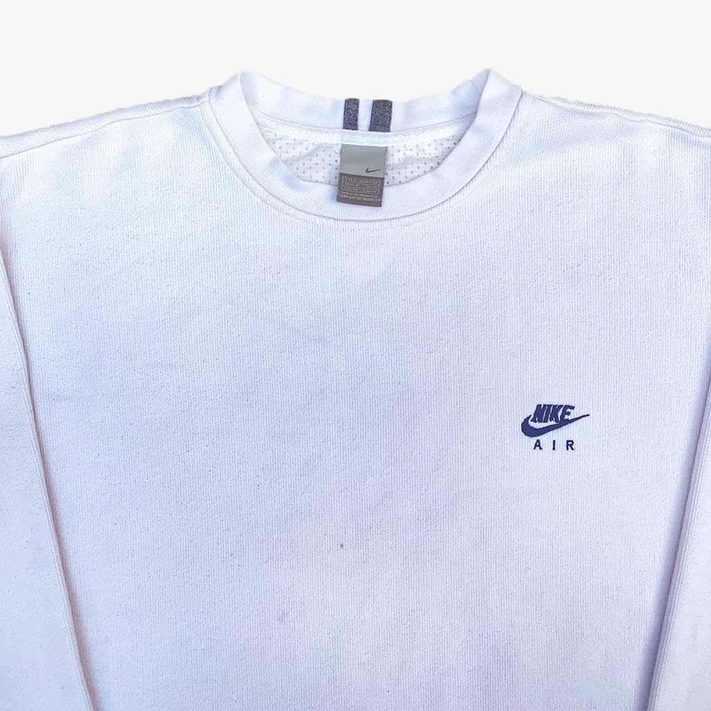 Vintage Nike Air Pullover 00s XL in weiß| Vintage Online Shop Unique-Resale