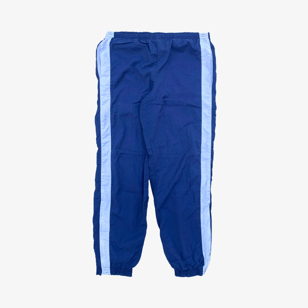 Vintage Nike Jogginghose 90s S in dunkelblau mit Streifen, kein Swoosh | Vintage Online Shop www.unique-resale.com