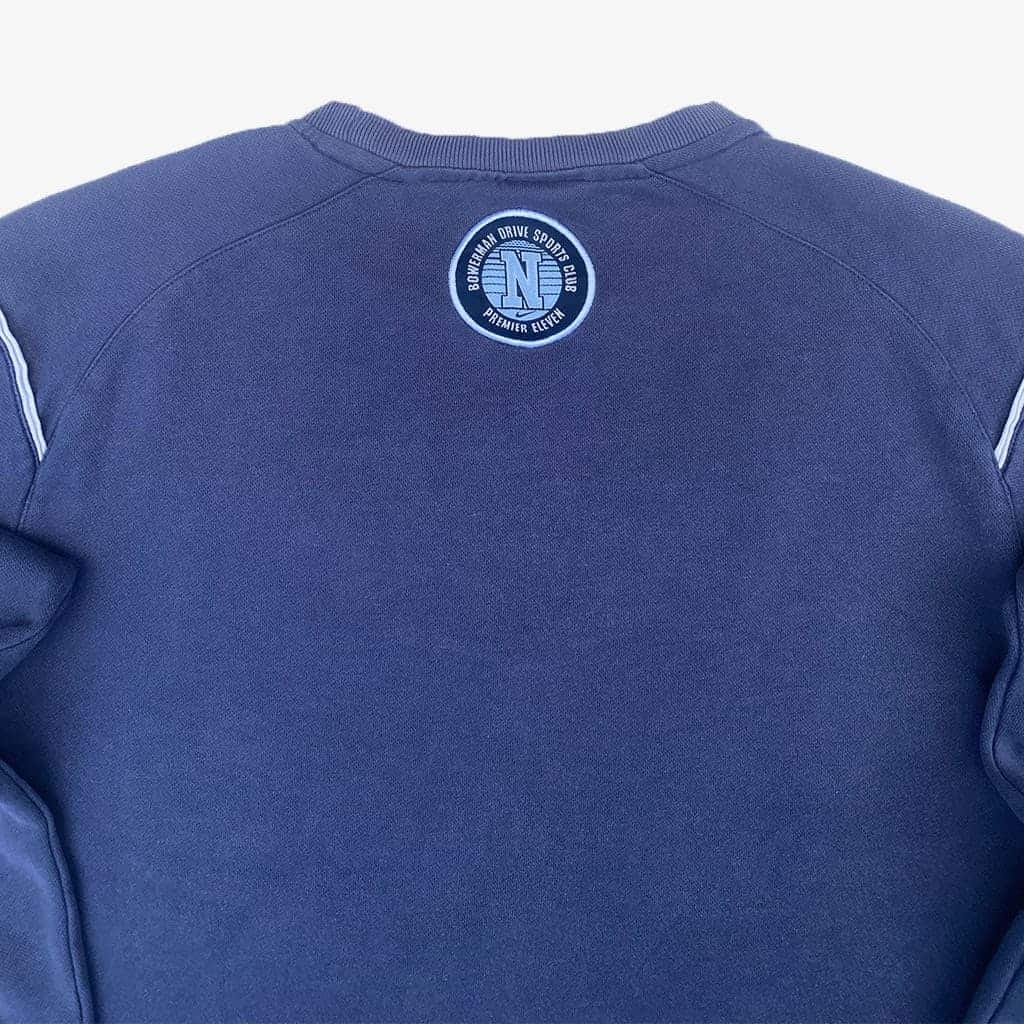 Vintage Nike Pullover Big Swoosh 00s S in dunkelblau | Vintage Online Shop Unique-Resale