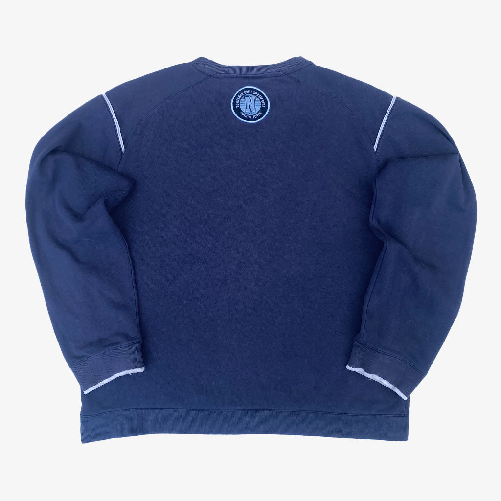 Vintage Nike Pullover Big Swoosh 00s S in dunkelblau | Vintage Online Shop Unique-Resale
