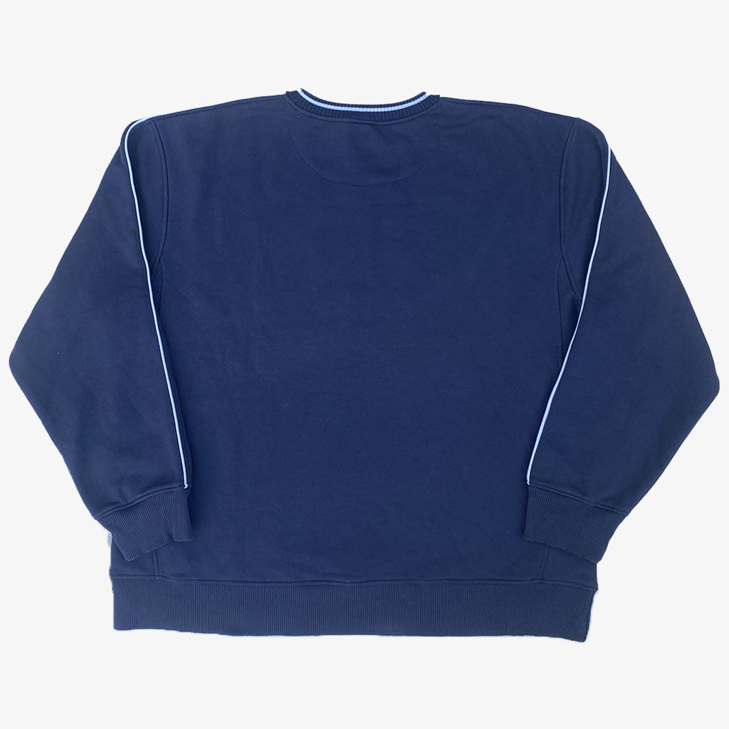 Vintage Nike Pullover Big Swoosh 00s XXL in dunkelblau | Vintage Online Shop Unique-Resale