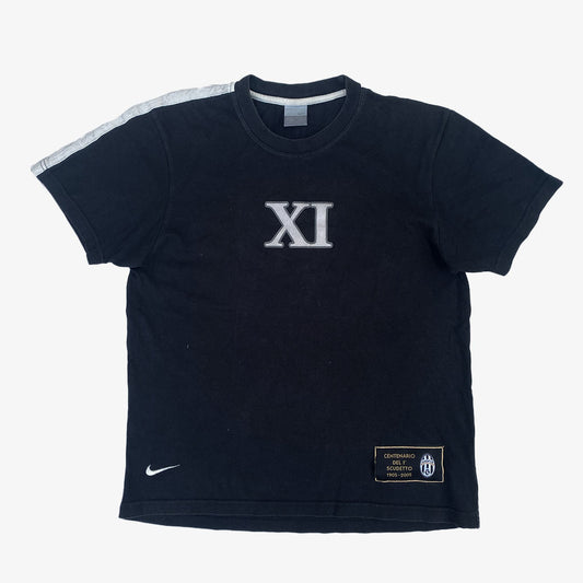 Vintage Nike T-Shirt Juventus Turin 00s Größe M in schwarz | Vintage Online Shop Unique-Resale
