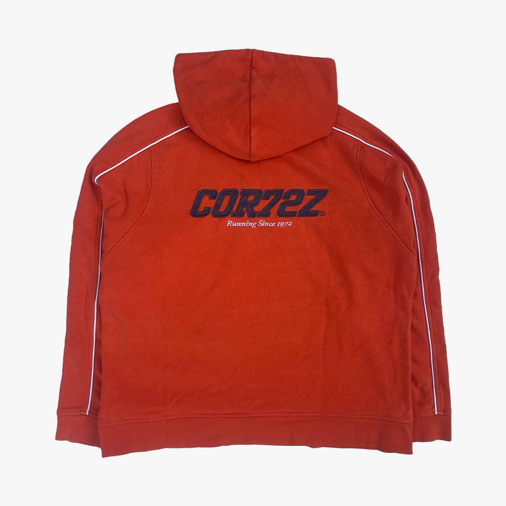 Vintage Nike Kapuzenpullover Cortez Backlogo 00s M in orange | Vintage Online Shop Unique-Resale