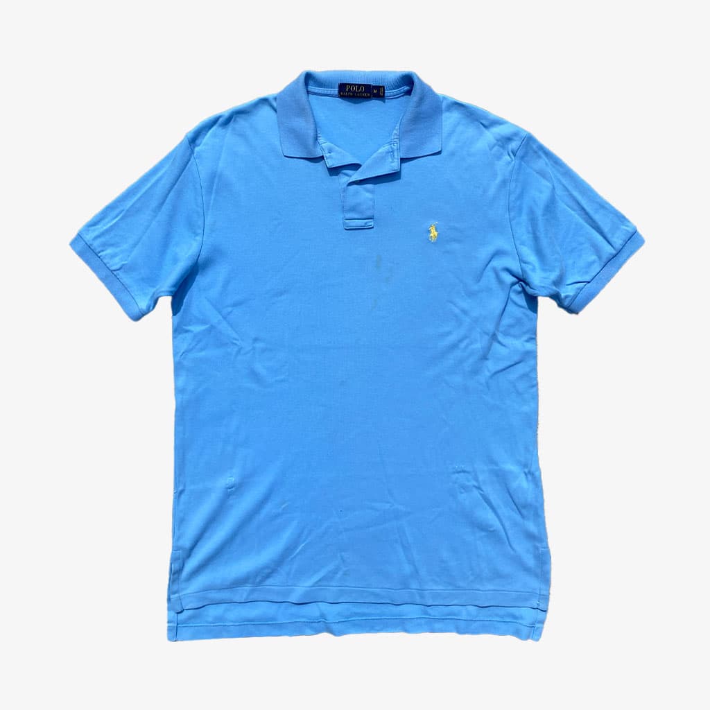 Vintage Polo Ralph Lauren Poloshirt M in hellblau | Vintage Online Shop Unique-Resale