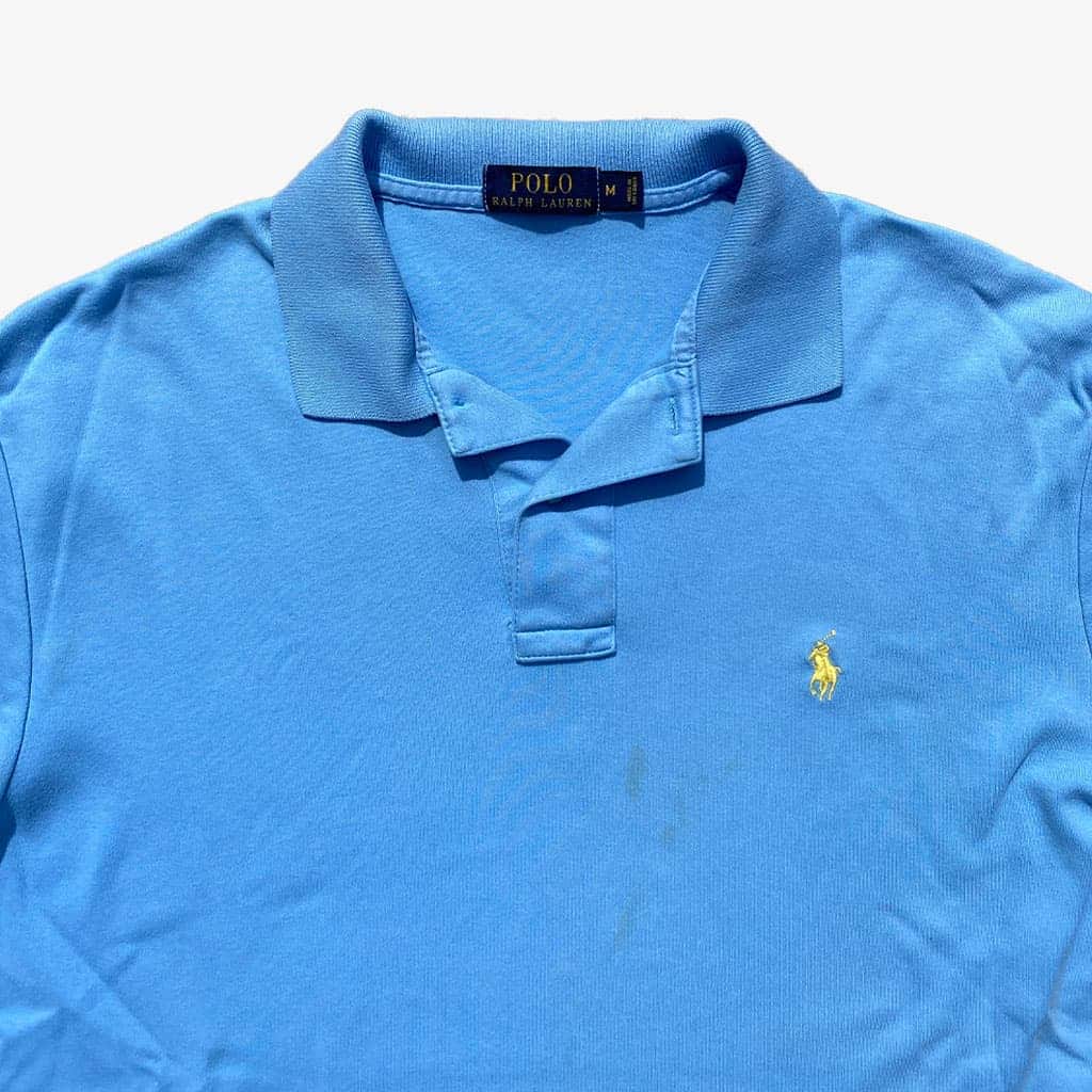 Vintage Polo Ralph Lauren Poloshirt M in hellblau | Vintage Online Shop Unique-Resale