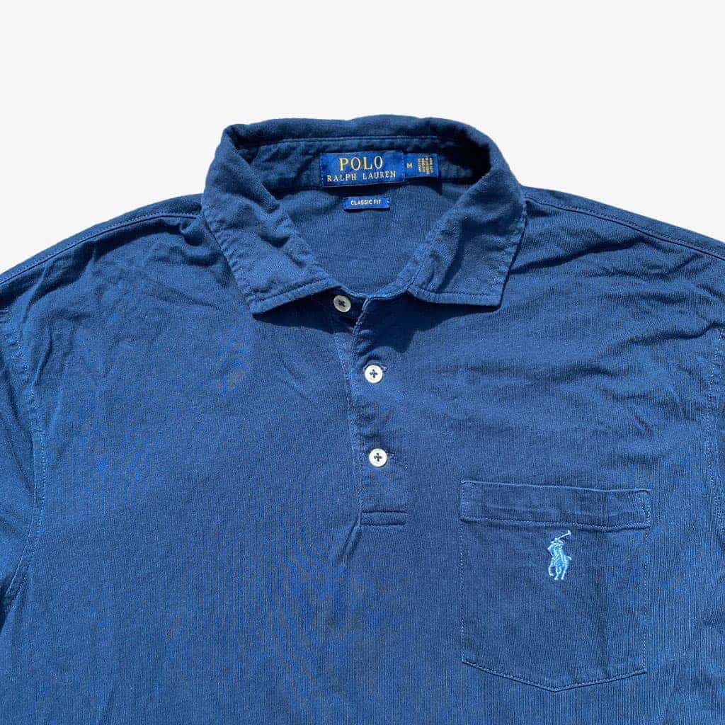 Vintage Polo Ralph Lauren Poloshirt M in dunkelblau | Vintage Online Shop www.unique-resale.com