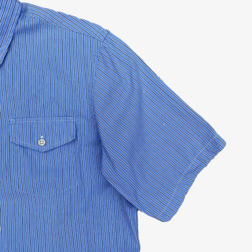 Vintage Polo Ralph Lauren Hemd Custom Fit M in blau mit Streifen | Vintage Online Shop www.unique-resale.com
