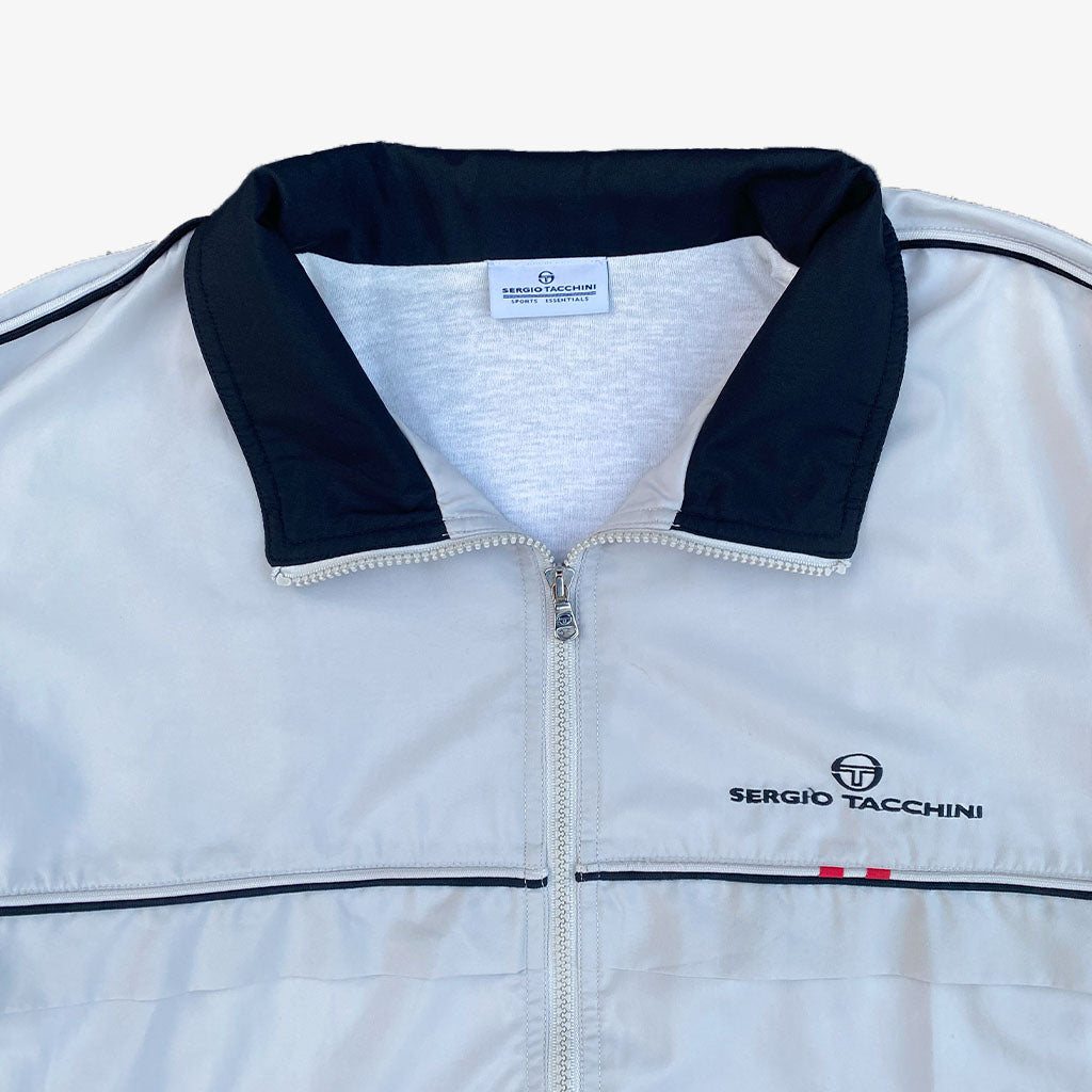 Vintage Sergio Tacchini Trainingsjacke XL in beige | Vintage Online Shop Unique-Resale