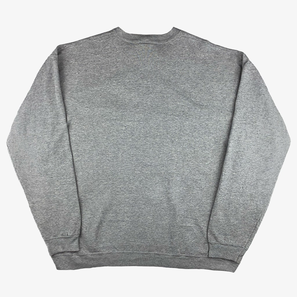 Vintage Guess Pullover XL grau großes Logo mittig hinten | Vintage Online Shop Unique-Resale