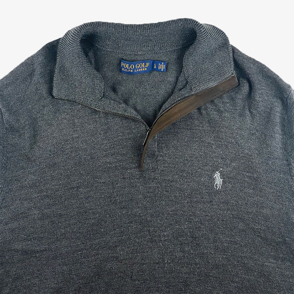 Vintage Polo Ralph Lauren 1/3 Zipper Pullover close | Vintage Online Shop Unique-Resale