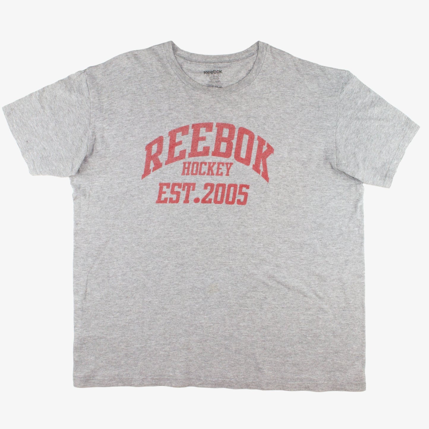 Vintage Reebok T-Shirt Grau L Vorne Aufdruck
