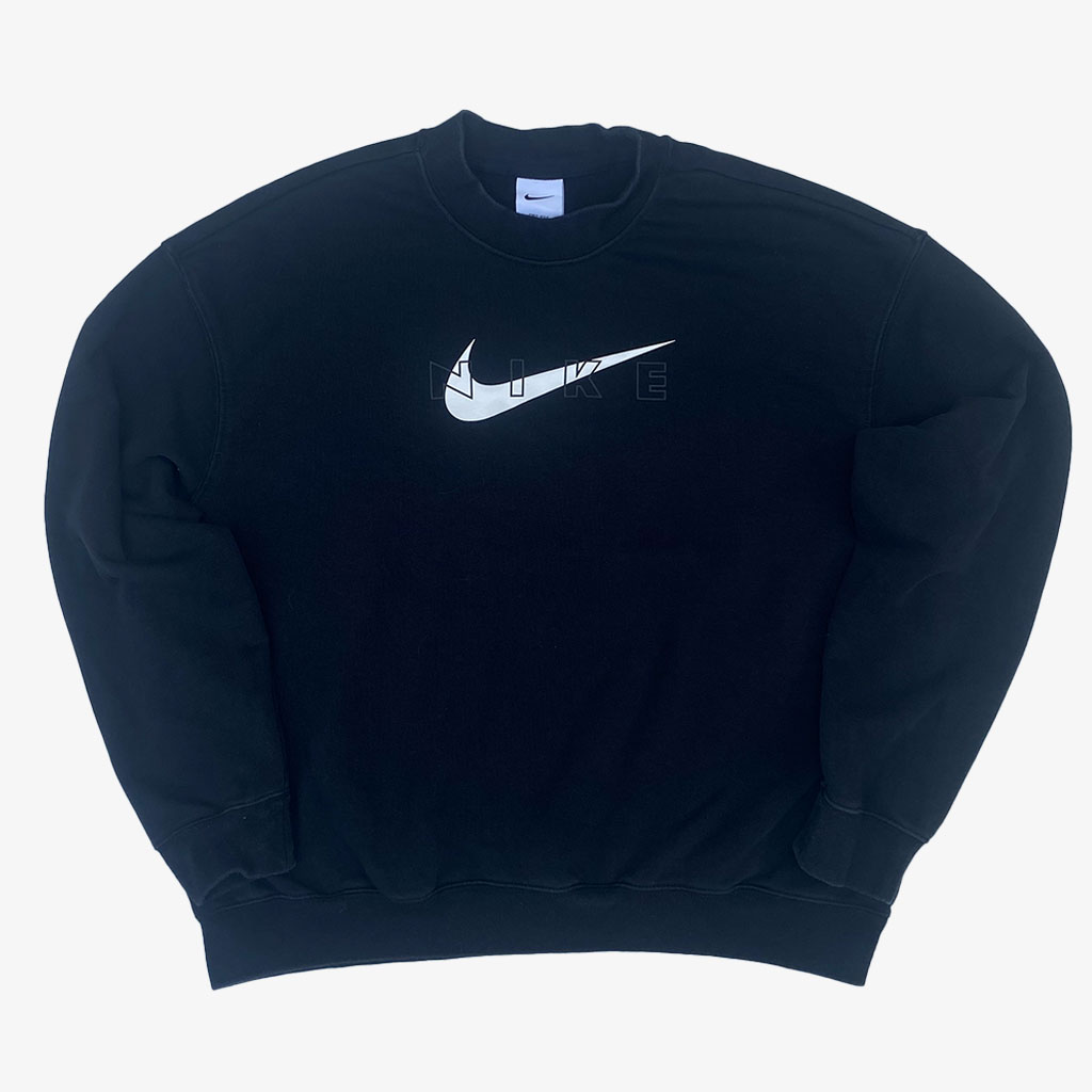Vintage Nike Pullover Big Logo Dri-Fit S in schwarz | Vintage Online Shop Unique-Resale 