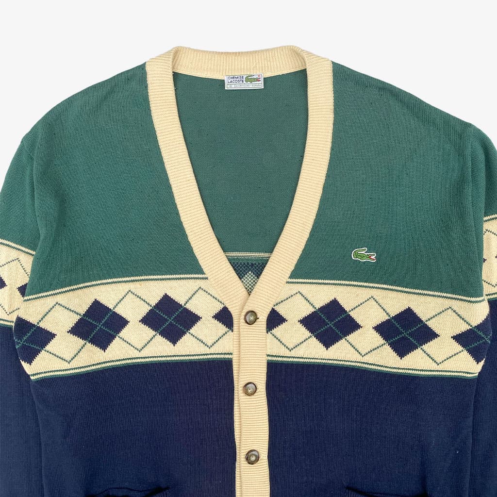 Vintage Lacoste Cardigan L in bunt | Vintage Online Shop Unique-Resale
