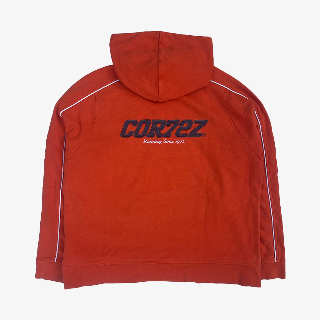 Vintage Nike Kapuzenpullover Cortez Backlogo 00s M in orange  | Vintage Online Shop Unique-Resale