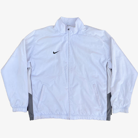Vintage Nike Trainingsjacke XL in weiß/grau | Vintage Online Shop Unique-Resale
