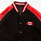 Vintage Canada Collegejacke L Schwarz/Rot Logo vorne