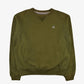Vintage Champion Pullover grün vorne gesticktes Logo | Vintage Online Shop Unique-Resale