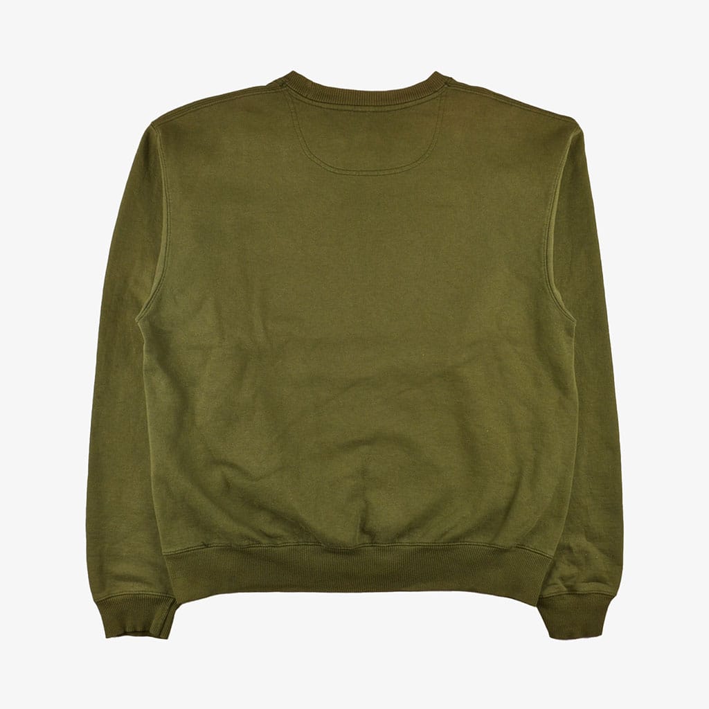 Vintage Champion Pullover grün vorne gesticktes Logo | Vintage Online Shop Unique-Resale