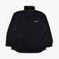  Vintage Polo Ralph Lauren Chaps Windbreaker M in schwarz vorne mit Chaps Logo | Vintage Online Shop Unique-Resale