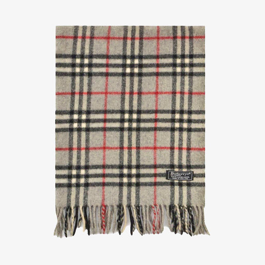 Vintage Burberry Schal 136x29 in grau | Vintage Online Shop Unique-Resale