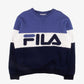  Vintage FILA Pullover M Bunt Vorne Logo