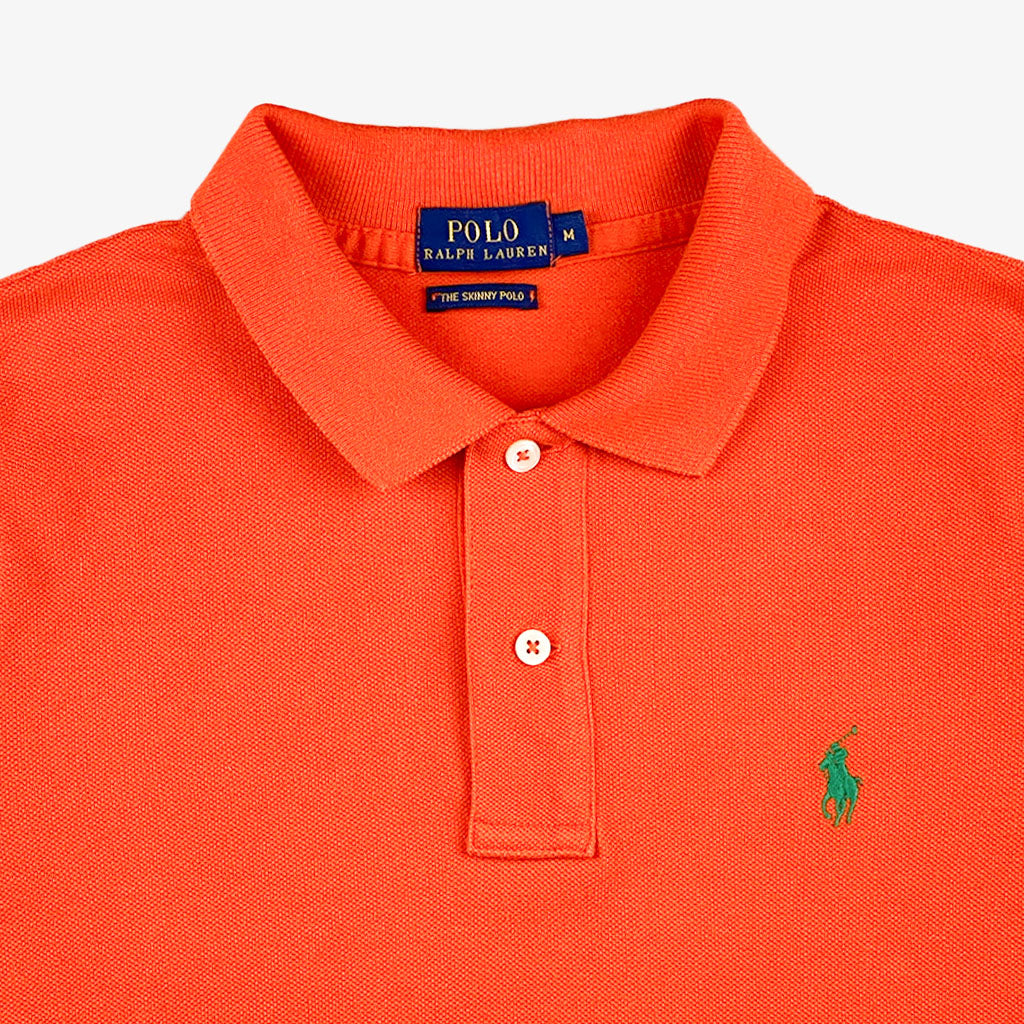 Vintage Polo Ralph Lauren Poloshirt M in orange close | Vintage Online Shop Unique-Resale  