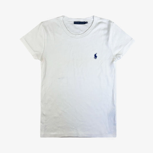 Vintage Polo Ralph Lauren T-Shirt M in weiß | Vintage Online Shop Unique-Resale 