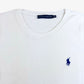 Vintage Polo Ralph Lauren T-Shirt M in weiß close | Vintage Online Shop Unique-Resale 