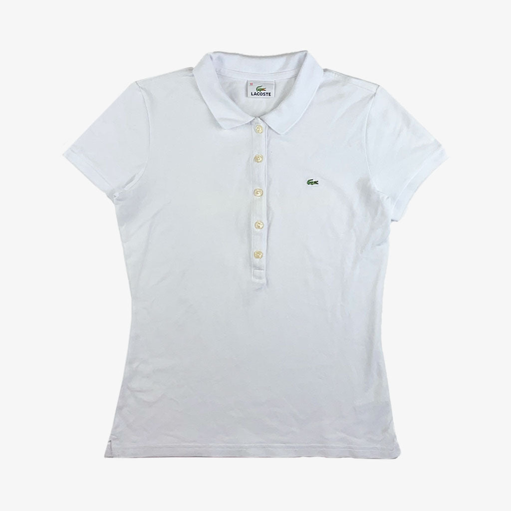 Vintage Lacoste Poloshirt S-M in weiß | Vintage Online Shop Unique-Resale