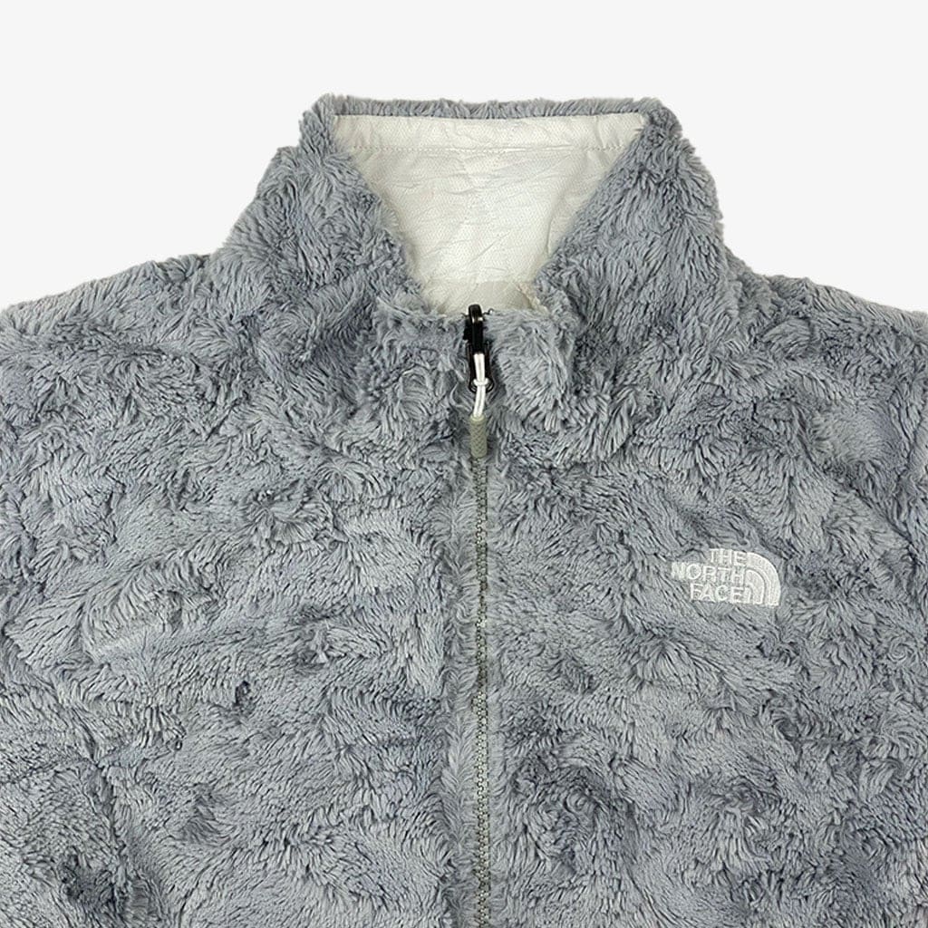 Vintage The North Face Fleece Jacke reversibel in S weiß/grau | Vintage Online Shop www.unique-resale.com