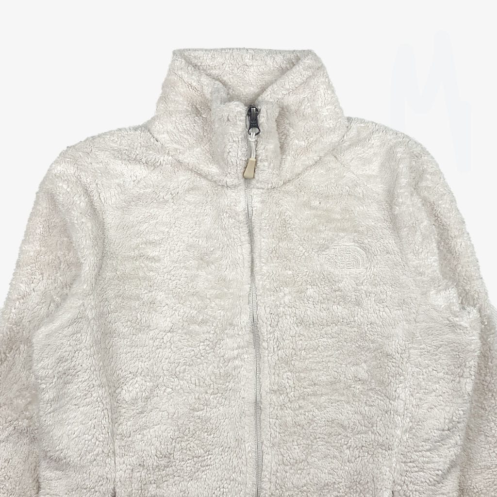 Vintage The North Face Fleece Jacke XS in weiß vorne close | Vintage Online Shop Unique-Resale