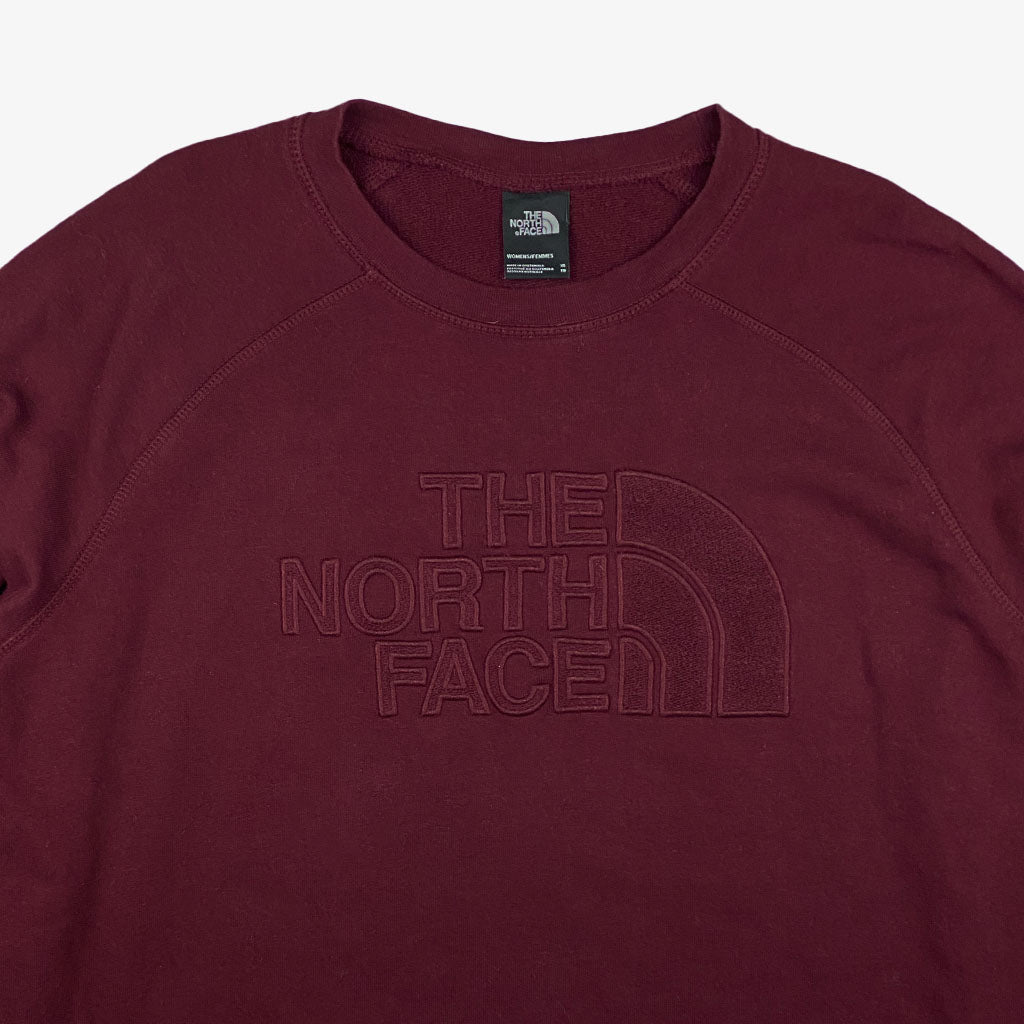 Vintage The North Face Pullover L in Bordeaux close | Vintage Online Shop Unique-Resale