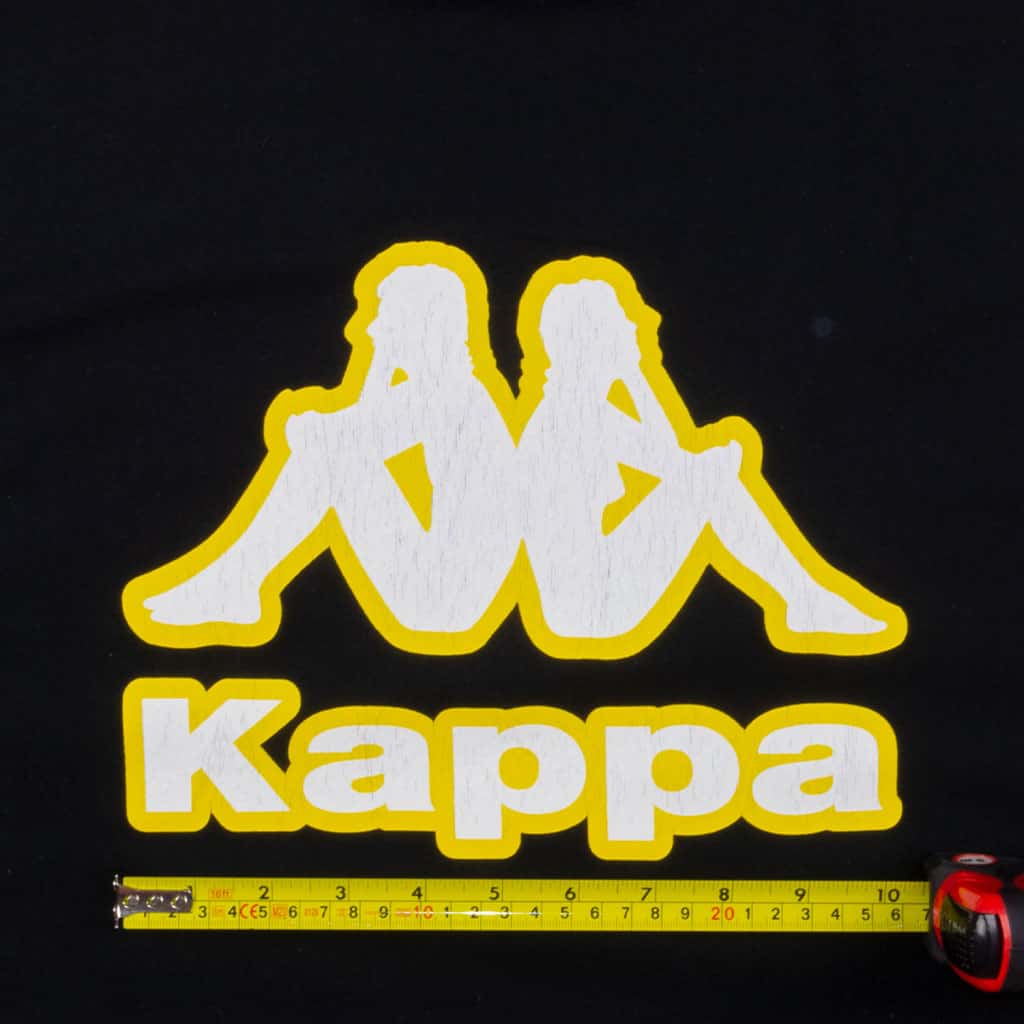 Vintage Kappa T-Shirt XL Schwarz Hinten Makel