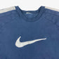 Vintage Nike Big Swoosh Pullover 00s S in dunkelblau, kein Etikett fällt aus wie S-M| Vintage Online Shop Unique-Resale 