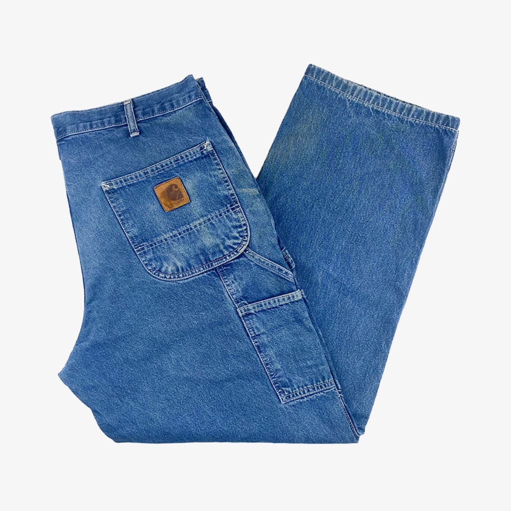Carhartt Carpenter Jeans W35 L32 in blau| Vintage Online Shop Unique-Resale aus Deutschland