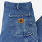 4 Carhartt Carpenter Jeans W35 L32 in blau| Vintage Online Shop Unique-Resale aus Deutschland