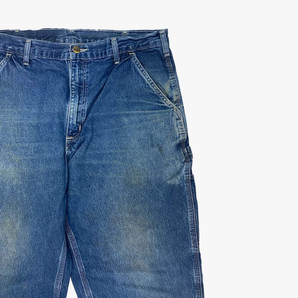 6 Carhartt Carpenter Jeans W35 L32 in blau| Vintage Online Shop Unique-Resale aus Deutschland