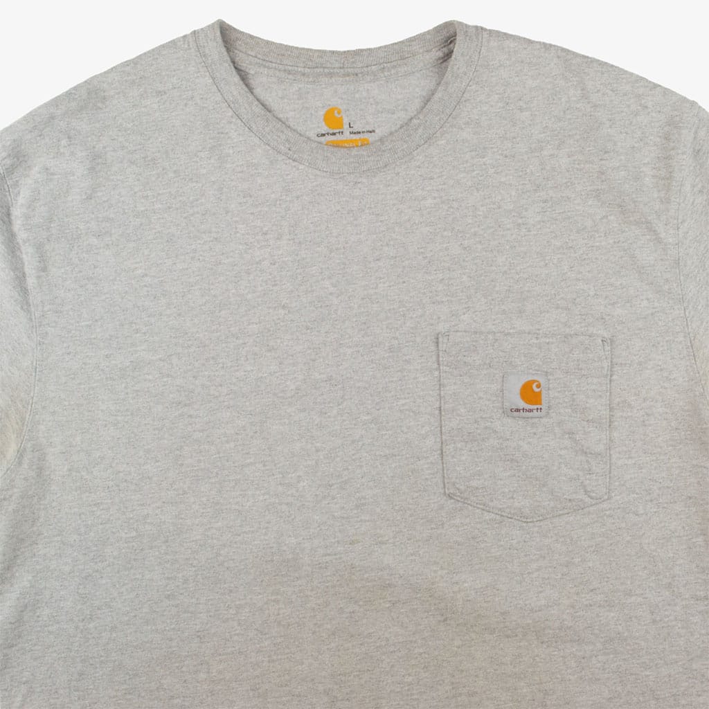  Vintage Carhartt T-Shirt L Grau Logo Vorne