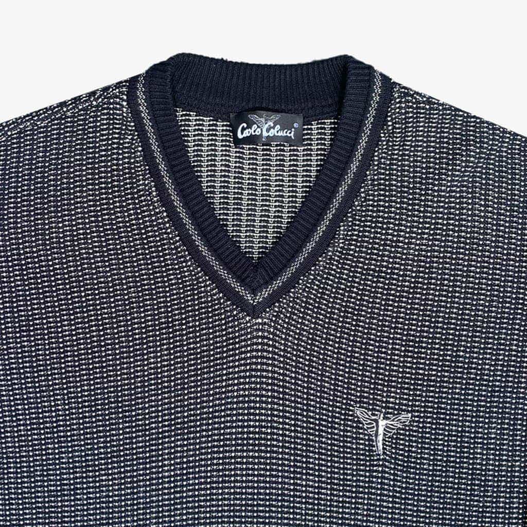 Vintage Carlo Colluci Pullover M/L in schwarz | Vintage Online Shop Unique-Resale 