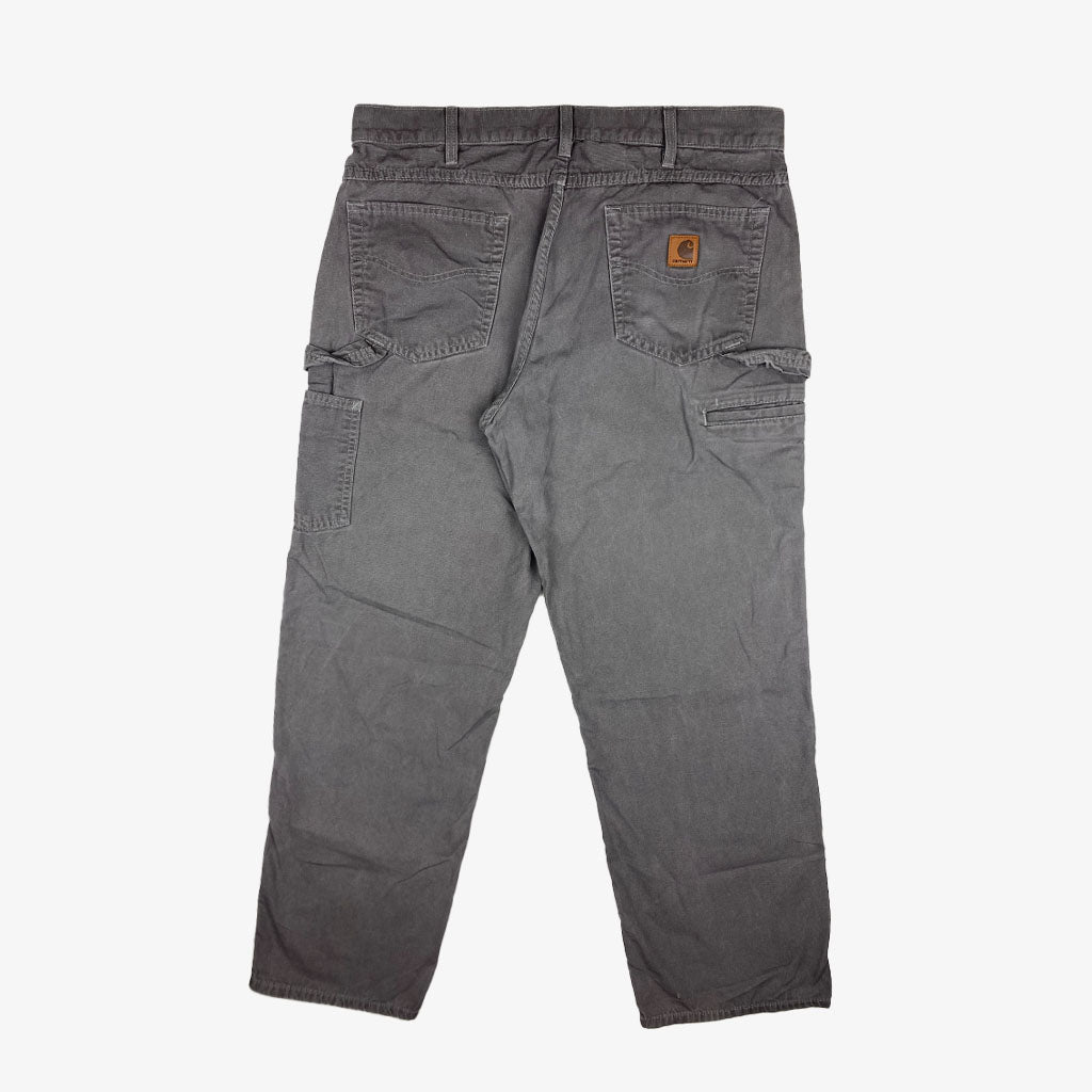 Vintage Carhartt Cargo Pants Größe W36 L32 Loose fit in grau Jeans hinten | Vintage Online Shop Unique-Resale