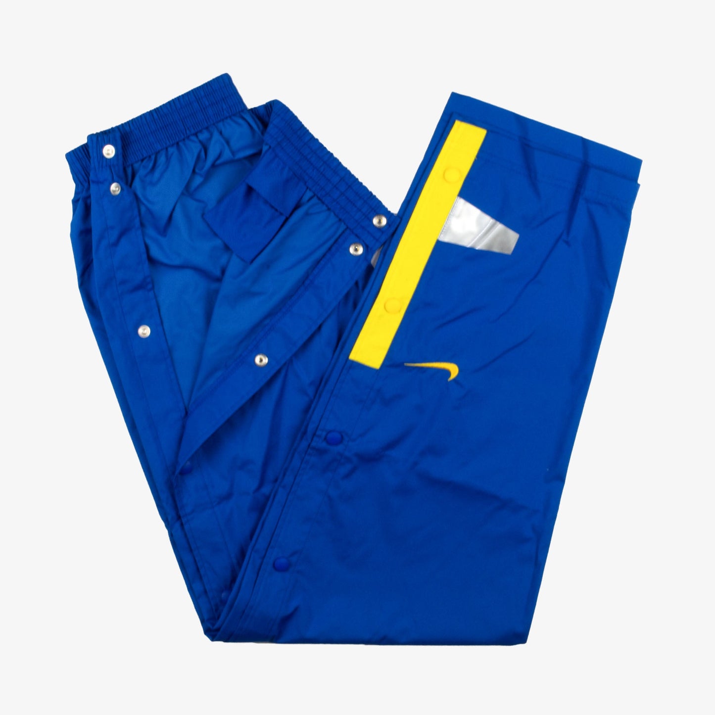 Vintage Nike Trackpants M Blau/Gelb Offen Innentasche