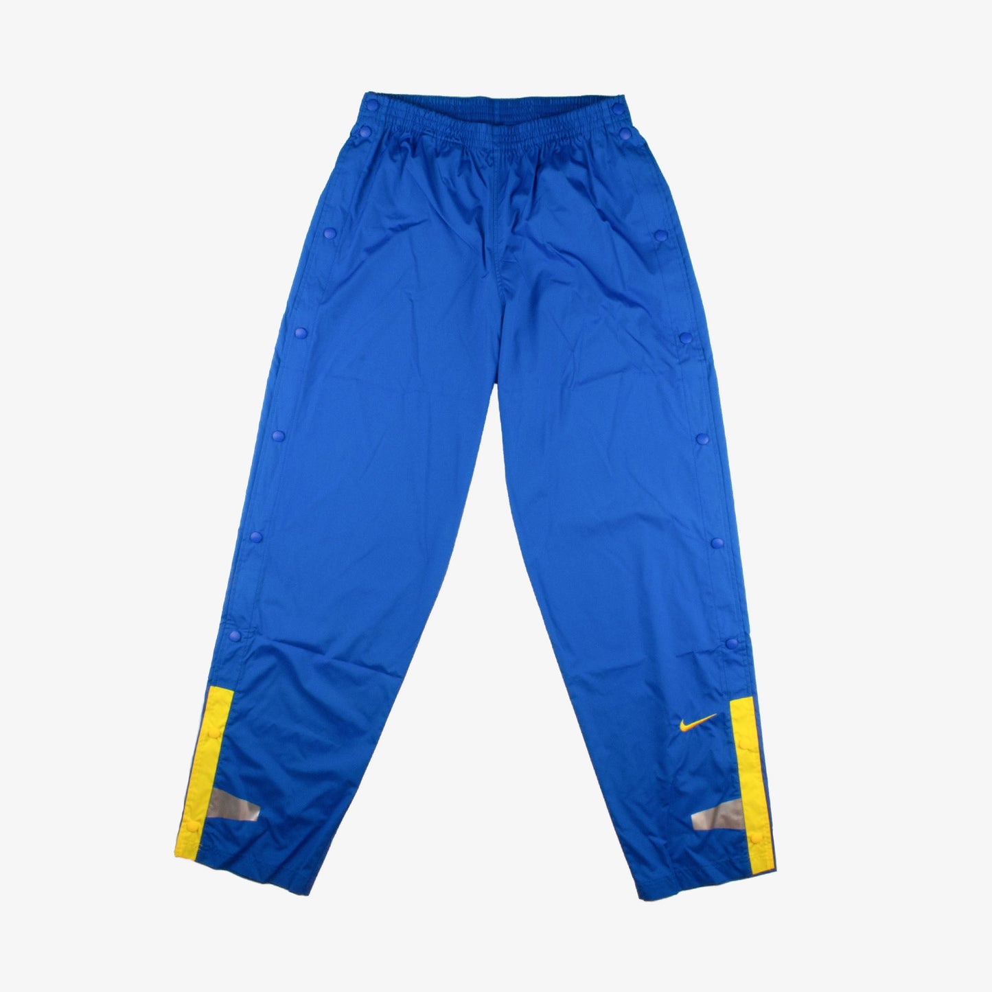 Vintage Nike Trackpants M Blau/Gelb Logo vorne