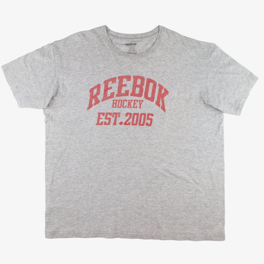 Vintage Reebok T-Shirt Grau L Vorne Aufdruck