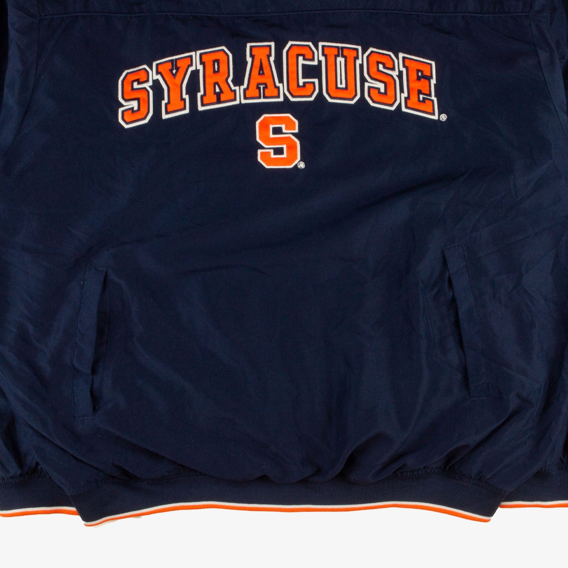 Vintage Syracuse Basketball Pullover XL Dunkelblau Vorne Taschen