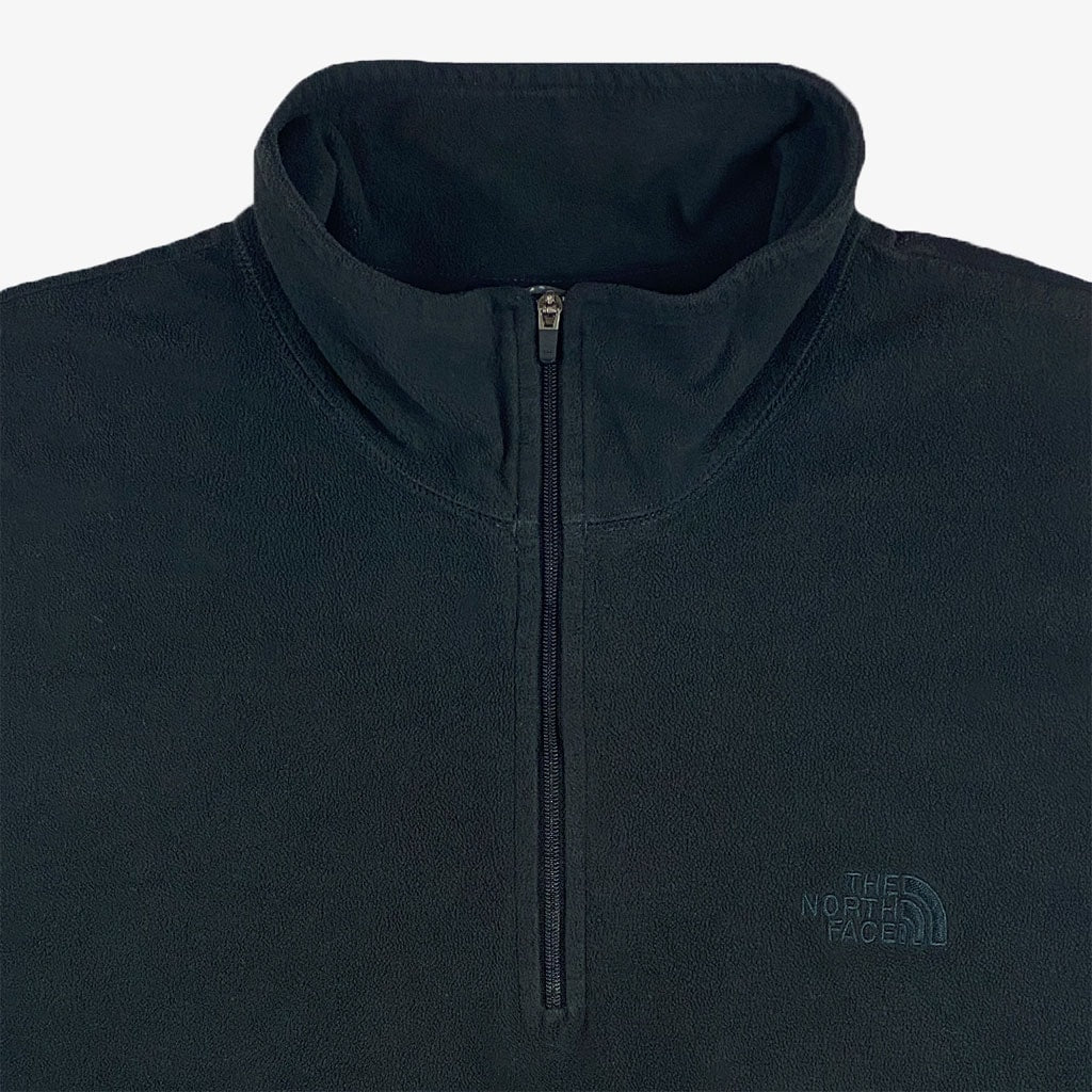 Vintage The North Face 1/3-Zipper Fleece XL in schwarz close | Vintage Online Shop Unique-Resale aus Deutschland