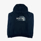 Vintage The North Face Hoodie S in schwarz vorne | Vintage Online Shop Unique-Resale